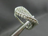 ESTATE .57CT ROUND DIAMOND 14KT WHITE GOLD 3D LOOP FLOATING CLIP ON EARRINGS