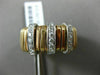 ESTATE LARGE .46CT DIAMOND 18KT WHITE & ROSE GOLD MULTI ROW PAVE FLEXIBLE RING