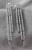 ESTATE 1.70CTW DIAMOND 14K WHITE GOLD HANGING DANGLE PUSHBACK EARRINGS 44MM #600