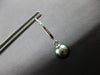 ESTATE AAA TAHITIAN PEARL 14KT WHITE GOLD CLASSIC 9MM LEVERBACK HANGING EARRINGS