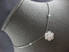 EXTRA LARGE 2.37CT DIAMOND 14K WHITE GOLD FLOWER BY THE YARD LOVE NECKLACE 27836