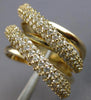 EXTRA LARGE 2.18CT DIAMOND 14KT YELLOW GOLD 3D MULTI ROW CRISS CROSS RING #28181