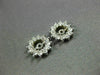 ESTATE .60CT ROUND DIAMOND 14KT WHITE GOLD 3D CLASSIC JACKET EARRINGS #21135