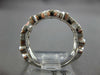 WIDE 1.53CT DIAMOND & AAA SAPPHIRE 18K WHITE GOLD MULTI LEAF 3/4TH ETERNITY RING