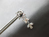 LARGE 3.07CT DIAMOND 18KT WHITE GOLD MARQUISE & PEAR SHAPE MULTI FLOWER EARRINGS