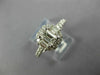 ESTATE 1.29CT DIAMOND 14K WHITE GOLD BAGUETTE & ROUND HALO ENGAGEMENT RING 26686
