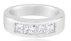 1.16CT DIAMOND 14KT WHITE GOLD PRINCESS 4 STONE CHANNEL ETOILE ANNIVERSARY RING