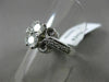 ESTATE WIDE .59CT DIAMOND 14KT WHITE GOLD 3D 2 STONE INFINITY FILIGREE LOVE RING