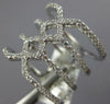 ESTATE LARGE .69CT DIAMOND 18KT WHITE GOLD 3D MULTI ROW INFINITY LOVE RING