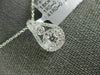 ESTATE .60CT DIAMOND 18KT WHITE GOLD 3D CLUSTER ROUND ETOILE TEAR DROP PENDANT