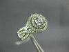ESTATE LARGE 1.0CT 14K WHITE GOLD DOUBLE HALO SOLITAIRE INFINITY ENGAGEMENT RING