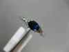 ESTATE .71CT DIAMOND & AAA OVAL SAPPHIRE 14KT WHITE GOLD FRIENDSHIP PROMISE RING