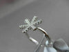 ANTIQUE .14CT DIAMOND 18KT WHITE GOLD 3D PAVE HANDCRAFTED SNOWFLAKE FUN RING