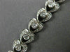 ANTIQUE WIDE 1.21CT DIAMOND 14KT WHITE GOLD HEART ETOILE TENNIS BRACELET #2500