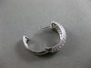ESTATE WIDE & LARGE 2.98CT DIAMOND 18K WHITE GOLD MULTI ROW HUGGIE HOOP EARRINGS