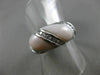 ESTATE WIDE .40CT DIAMOND 14KT WHITE GOLD AAA MOTHER OF PEARL INFINITY LOVE RING