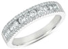 .48CT DIAMOND 14KT WHITE GOLD 3D CLASSIC 3 ROW CHANNEL WEDDING ANNIVERSARY RING
