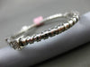 ESTATE .30CT DIAMOND 14K WHITE GOLD 3D SQUARE FLEXIBLE PAVE ROPE BANGLE BRACELET