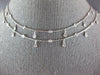 EXTRA LONG 2.20CT DIAMOND 14K WHITE GOLD 3D BY THE YARD CHANDELIER LOVE NECKLACE