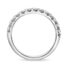 ESTATE .53CT DIAMOND 14K WHITE GOLD ROUND SEMI ETERNITY WEDDING ANNIVERSARY RING