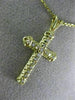 ANTIQUE .30CT DIAMOND 14KT YELLOW GOLD 3D CLASSIC CROSS FLOATING PENDANT #2891