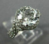 ESTATE 2.93CT AAA WHITE TOPAZ 14KT WHITE GOLD 3D INFINITY LOVE ENGAGEMENT RING