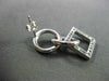 ESTATE .46CT DIAMOND 14K WHITE GOLD 3D CIRCLE & SQUARE HANGING EARRINGS F/G VSSI