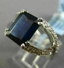 ESTATE LARGE 3.70CT DIAMOND & SAPPHIRE 18KT WHITE GOLD INFINITY ENGAGEMENT RING