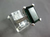 LARGE 7.75CT DIAMOND & AAA GREEN TOURMALINE 18KT WHITE GOLD 3D ENGAGEMENT RING