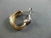 ANTIQUE WIDE 1.05CT DIAMOND & AAA EMERALD 14K WHITE & ROSE GOLD HANGING EARRINGS