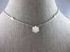 ESTATE .90CT DIAMOND 14KT WHITE GOLD 3D FLOWER BY THE YARD LOVE NECKLACE #27599