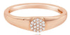 .07CT DIAMOND 14KT ROSE GOLD 3D ROUND CLASSIC CLUSTER CIRCULAR UNISEX FUN RING