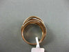 ESTATE WIDE .62CT DIAMOND 14KT ROSE GOLD 3D X CRISS CROSS MULTI ROW WEDDING RING