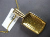 LARGE 1.79CT DIAMOND 14KT YELLOW GOLD CLASSIC RECTANGULAR PAVE FLOATING PENDANT