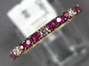 .39CT DIAMOND & AAA RUBY 14KT ROSE GOLD ROUND 2MM SEMI ETERNITY ANNIVERSARY RING