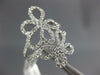 ESTATE LARGE 1.20CT DIAMOND 18KT WHITE GOLD 3D CLASSIC FLOWER BUTTERFLY FUN RING