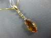 2.58CT DIAMOND & AAA CITRINE 14KT YELLOW GOLD MARQUISE & ROUND FLOATING PENDANT