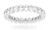 ESTATE 2.75CT DIAMOND 14K WHITE GOLD OVAL SHARED PRONG ETERNITY ANNIVERSARY RING