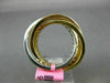 ESTATE LARGE 2.21CT DIAMOND 18K TRI COLOR GOLD ETERNITY TRINITY ANNIVERSARY RING