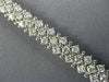 ESTATE WIDE 4.34CT DIAMOND 14KT WHITE GOLD 3D MULTI ROW CLASSIC TENNIS BRACELET