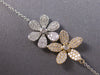 ESTATE .89CT DIAMOND 14KT 2 TONE GOLD 3D MULTI FLOWER BY THE YARD LOVE BRACELET