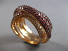 EXTRA LARGE 3.66CT DIAMOND & AAA ORANGE SAPPHIRE 14KT ROSE GOLD LOVE RING #28182