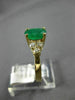 ESTATE 1.42CT DIAMOND & AAA EMERALD 14K YELLOW GOLD CLASSIC OVAL ENGAGEMENT RING