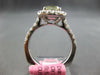 LARGE GIA CERTIFIED 2.72CT WHITE & GREEN DIAMOND 18KT WHITE GOLD ENGAGEMENT RING