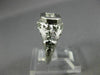 ANTIQUE .14CT DIAMOND 14KT WHITE GOLD SQUARE OPEN FILIGREE ENGAGEMENT RING 26658