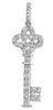 .71CT DIAMOND 14KT WHITE GOLD KEY TO YOUR HEART 4 LEAF CLOVER FLOATING PENDANT