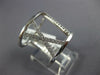 ESTATE LARGE .28CT DIAMOND 18KT WHITE GOLD 3D ROMAN NUMERAL XI FUN RING