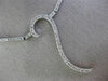 ESTATE LONG .96CT DIAMOND 14KT WHITE GOLD 3D WAVE SEMI ETERNITY LARIAT NECKLACE