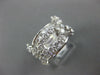 ESTATE WIDE 2.99CT DIAMOND 18KT WHITE GOLD ROUND & BAGUETTE INFINITY LOVE RING