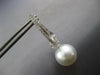 EXTRA LARGE .79CT DIAMOND & AAA SOUTH SEA PEARL 18KT WHITE GOLD HANGING EARRINGS